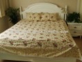 Chinese Traditional Cotton Soft Handmade Flowers Print Bedding Set