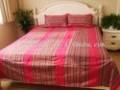 Chinese Traditional Red Cotton Stripe Soft Handmade Bedding Set