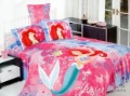Kids' Cartoon Mermaid Printed Cotton Disposable Bedding Set