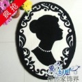 100% Polyester Black Jacquard Printed Carpet