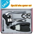 Simple Practical Stainless Steel White Nickel-plated Zinc Alloy Wine Opener Set