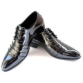 Men's Black Lace-up Genuine Leather Comfortable Flats Oxford Shoes