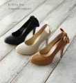 Women's Genuine Leather High Heeled Bow Bridal Shoes