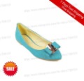 Women's Blue Cusp Cute PU Diamond Roman-style Slip-on Loafers