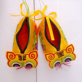 Chinese Folk Cloth Handmade Baby Soft Tiger Casual Shoes