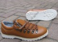 Men's British Leather Rivets Lace-Up Platform Martin Shoes