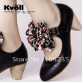 Kvoll Woman Pointed Toe High Heel Flowers Platform Shoes