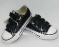 Baby Black Rubber Comfortable Breathable Canvas Shoes