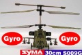 2010 Newest Syma Model S009G 3CH Apache AH  64 Longbow Military RC Helicopter
