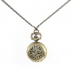 Amanda49 Antique Style Roman Bronze Mesh Design Pocket Watch With Chain Belt
