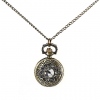 Amanda49 Antique Style Roman Copper Flower Pattern Pocket Watch With Chain Belt