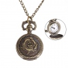 Amanda49 Style Europe Rose Design Copper Pocket Watch with Cover