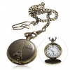 Amanda49 Fashion Style Quartz Pocket Watch with Chain for Gift