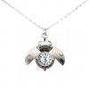 Amanda49 Fashionable Type of Beetle Pocket Quartz Watch with Chain Belt (Silver)