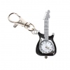 Amanda49 Fashion Guitar Shaped Pocket Quartz Watch with Key Chain (Black)
