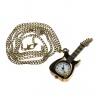 Amanda49 Style Europe Guita Design Copper Pocket Watch with Chain