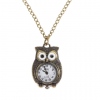 Amanda49 Style Europe Owl Design Copper Pocket Watch with Chain