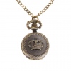 Amanda49 Style Europe Crown Design Copper Pocket Watch with Chain Belt