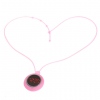 Amanda49 Chic Round Mirror Digital LED Watch Pocket Watch with a Crown - Pink