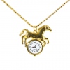 Amanda49 Interesting Horse Shaped Pocket Watch with Chain Belt (Golden)