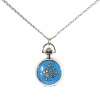 Amanda49 Antique Style Beautiful Flowers Pattern Pocket Watch with Mirror and Chain Belt (Medium Blue)