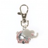 Amanda49 Lovely Elephant Shaped Pocket Watch with Pink Diamond