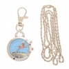 Amanda49 Chic Metal Strip & Dot Hour Marks Display Pocket Watch with Beautiful Music