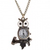 Amanda49 DBS Europe Tree Owl Design Copper Pocket Watch