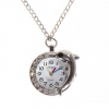 Amanda49 Style Europe Dolphin Design Pocket Watch with White Rhinestones