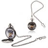 Amanda49 Stylish Detective Conan Hollow Pattern Pocket Watch with Long Chain