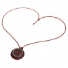 Amanda49 Chic Round Mirror Digital LED Watch Pocket Watch with a Crown - Brown
