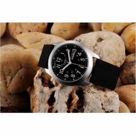 Amanda49 Fashion Calendar and Day of Week Display Nylon Watch with Watch Box - Black