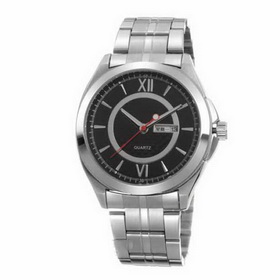 Amanda49 Stylish Men's Analogue Quartz Wrist Watch with Date Display - Black