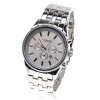 Amanda49 Stylish 8058 12 Golden Strips Hour MarksMen's Analogue Quartz Wrist Watch with White Dial & Date Display- White