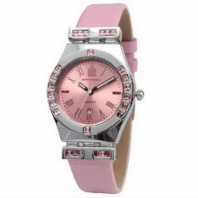 Amanda49 Fashion and Popular Wrist Watch with Calendar (Pink)