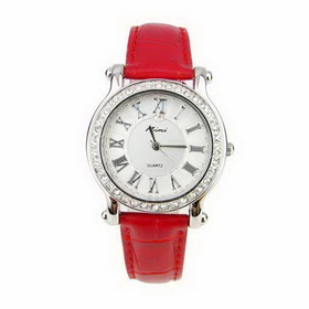 Amanda49 Elegant Retro Diamond Leather Watchband Wristwatches