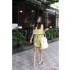 Amanda49 Sweet Round Neckline Sleeveless Silk Dress For Women