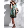 Amanda49 Elegant High Waist Mercerized Cotton Short Sleeve Dress--Women's Dresses