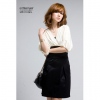 Amanda49 V Neckline OL High Waist Puff Half Sleeves Dress--Women's Dresses