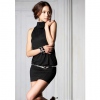 Amanda49 Noble Strong Flexibility Corset Black Mercerized Cotton Women's Sleeveless Dresses