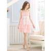 Amanda49 Delicate and Charming Layered Bowknot Strapless Frills Chiffon Dress For Women
