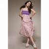 Amanda49 High Elastic Waist Camisole Chiffon Pink Sleeveless Long Dress--Women's Dresses