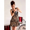 Amanda49 Leopard Pleat Dress--Women's Dresses