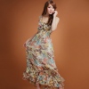 Amanda49 Fashion Sexy Chiffon Sleeveless Long Dress--Women's Dresses
