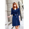 Amanda49 Fahionable A-Line Deep V-Neckline Short Dress--Women's Dresses
