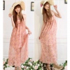 Amanda49 Graceful Cascading Style Floral Patterns Maxi Dress