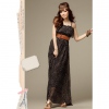 Amanda49 Black Chiffon Maxi Dress--Women's Dresses