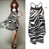 Amanda49 Stylish Irregular Stripe Patterns Sleeveless Dress