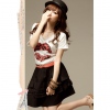 Amanda49 Lovely Black Cotton Off Two Dress--Women's Dresses