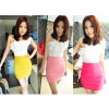 Amanda49 Lotus Leaf Design Collar Sexy One-Shoulder Dress